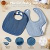 Picture of Wrrernsin Muslin Baby Bibs for Unisex Boys Girls, Cotton Drool Bib, Adjustable Newborn Bib for Drooling and Teething