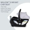 Picture of Britax Willow S Infant Car Seat with Alpine Base, ClickTight Technology, Rear Facing Car Seat with RightSize System, Glacier Onyx