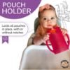 Picture of Original Squeeze Proof Flipping Holder with Open Bottom for Food Pouches & Juice Boxes - Multipurpose - Prevent Messes & Support Self-Feeding - Easy Grasping Handles - Made in USA