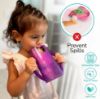 Picture of Original Squeeze Proof Flipping Holder with Open Bottom for Food Pouches & Juice Boxes - Multipurpose - Prevent Messes & Support Self-Feeding - Easy Grasping Handles - Made in USA