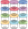 Picture of KeaBabies 12pk 4oz Glass Baby Food Containers with Lids - Leak-Proof, Microwavable Small Glass Jars, Baby Purees & Toddler Snack Storage Containers, BPA-Free, Dishwasher & Freezer Safe (Nord)