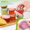 Picture of RowinsyDD 5 Pack Glass Baby Food Storage Containers, 4 oz Leakproof Baby Food Jars with Lids, Small Glass Food Containers for Infant Baby, Freezer & Microwave Safe, BPA Free