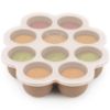 Picture of KeaBabies Silicone Food Freezer Trays with Lid, 2oz x 10 Pods Baby Food Storage Containers, Easy Puree Meal Prep, Breast Milk Silicone Freezer Molds, Dishwasher, Microwave Safe, BPA-Free (Chai Latte)