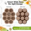 Picture of KeaBabies Silicone Food Freezer Trays with Lid, 2oz x 10 Pods Baby Food Storage Containers, Easy Puree Meal Prep, Breast Milk Silicone Freezer Molds, Dishwasher, Microwave Safe, BPA-Free (Chai Latte)
