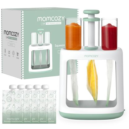 Picture of Momcozy Squeeze Station,Baby Food Maker,Pouch Filler for Homemade Baby Puree, BPA-Free, Dishwasher Safe, with Reusable Baby Food Pouches for Babies & Toddlers