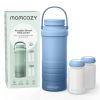 Picture of Momcozy 22oz Portable Breast Milk Cooler for Outdoor, Life Saver with 360 Total Cooling for 24 Hours, Larger Capacity Travel Breastmilk Chiller with 2pcs Baby Bottles for Breastmilk Storage, Blue