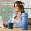 Picture of Momcozy 22oz Portable Breast Milk Cooler for Outdoor, Life Saver with 360 Total Cooling for 24 Hours, Larger Capacity Travel Breastmilk Chiller with 2pcs Baby Bottles for Breastmilk Storage, Blue