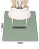 Picture of Blissful Diary Baby Splat Mat for Under High Chair, 50.4 x 50.4 Inch Wipeable Splash Mat, Waterproof and Washable, Anti-Slip Floor Protector, Sage Green