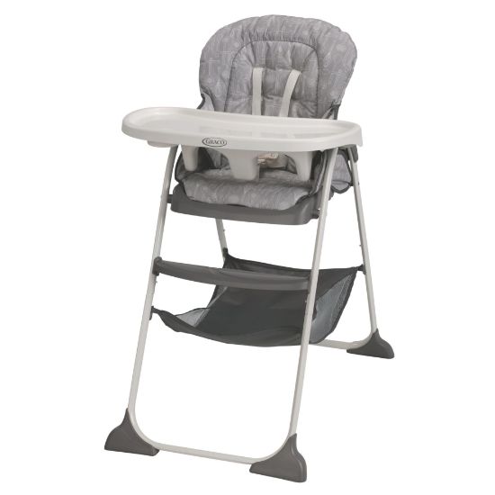Picture of Graco Slim Snacker High Chair, Ultra Slim, Fast-Folding, Multiple Recline Positions, Comfortable Feeding, Whisk