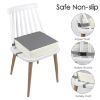 Picture of Booster Seat for Kitchen Chair - PU Waterproof Toddler Booster for Dining Table, Portable Travel Increasing Cushion for Kid (Grey)