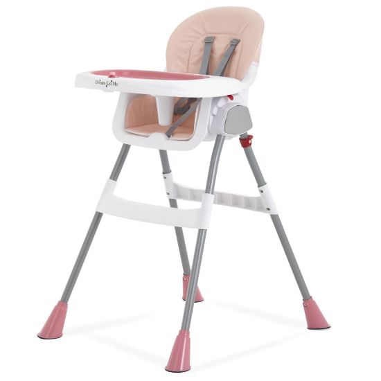 Picture of Dream On Me TableTalk 2-in-1 High Chair for Baby & Toddler - Convertible High Chair to Junior Chair, Removable Padded Seat, Dual Dishwasher-Safe Trays, Styrdy Steel Frame, Quick Folding Design - Pink