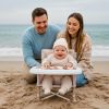 Picture of Tiny Marvels Portable 3-in-1 Baby Chair, Cozy Booster Seat, Baby Seat with Tray, Compact Foldable, Toddler Chair with Child Safety Belt Carry Bag, Perfect for Travel (Sand Checker)
