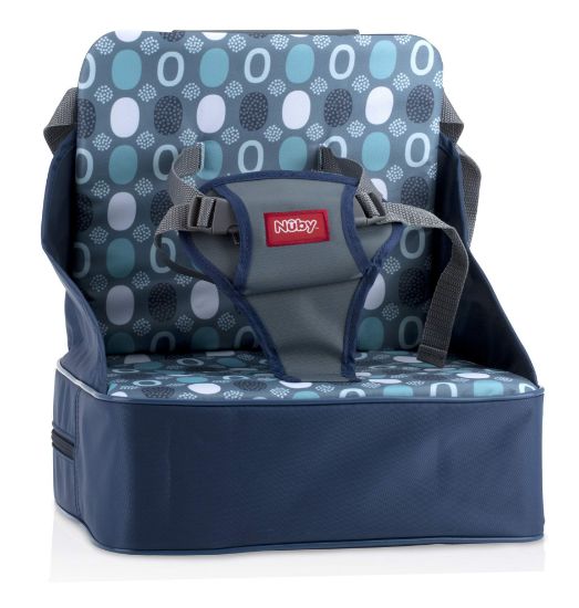 Picture of Nuby Easy Go Booster Seat - Travel Booster Seat for Babies and Toddlers - Holds Up to 35 Pounds - 9+ Months - Blue