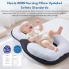 Picture of Baby Feeding Support Wedge Pillow, Infant Nursing Cushion with Gentle Incline for Bottle Feeding and Tummy Time, Portable Lounger Support