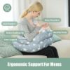 Picture of Chilling Home Nursing Pillow for Breastfeeding, Adjustable Nursing Pillow Breast Feeding Pillow Bottle Feeding, Breastfeeding Essentials for Newborn, Removable Cover