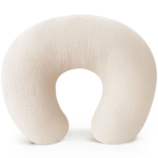 Picture of Konssy Muslin Nursing Pillow Covers, Cotton Soft & Adorable Covers for Breastfeeding Pillows, Slipcovers for Newborn Baby Boys & Girls