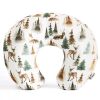 Picture of GRSSDER Nursing Pillow Cover Stretchy Minky Removable Nursing Covers for Breastfeeding Pillows, Ultra Soft Comfortable Slipcover for Boy and Girls, Stylish Watercolor Forest Deer and Leaves