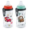 Picture of NUK Active Sippy Cup, 10 oz, 2 Pack, Disney's Cars, Lightning McQueen, BPA-Free, Spill-Proof, Transition Cup
