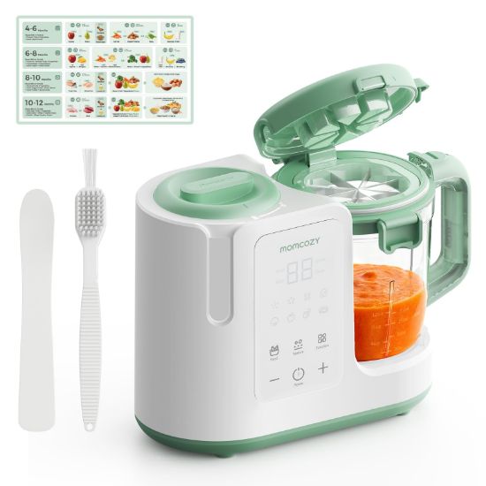 Picture of Momcozy AutoMeal Baby Food Maker - One-Step Auto Steam & Blend Food Processor, 15oz Large Cup & 6-Blade Design, Self-Cleaning, Auto 3-Stage Texture Settings for Effortless Homemade Baby Puree