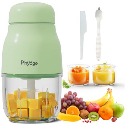 Picture of Phydge Baby Food Maker, Green Baby Food Blender, 10oz Baby Food Puree Maker, Food Processor for Baby Foods Fruit Vegetable Meat, 10-Second Quick Soft Food Prep for Baby
