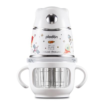 Picture of Baby Blender Food Maker, Plodon 15-in-1 Baby Food Processor Set, Suitable for Vegetables, Fruits and Meat, Compatible with Stage-Based Recipes, Separator, Silicone Spoon, Scraper, (Silver)