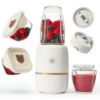 Picture of Kwiplee Bubble Blender, Baby Food Maker & Puree Blender with 2 Borosilicate Glass Cups, Compact Baby Bullet for Smoothies, Hands-Free One-Touch, 200W Motor, Cream