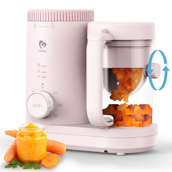 Picture of Baby Food Maker Bellababy Baby Food Processor, Puree Blender Steamer with Reversible Steam Basket, One Button Easy Operation & Large Opening for Easy Cleaning