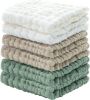 Picture of Cuddle Campus Baby Washcloths 6 Packs, Muslin Washcloths Baby,Cotton Burp Cloths, Extra Absorbent and Soft Wash Clothes for Newborns, 12x12 Inches