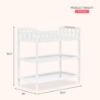 Picture of Dream On Me Emily Changing Table, Compact and Lightweight, Solid New Zealand Pinewood, Elevated Safety Rails, Two Storage Shelves, Includes Water-Resistant 1" Changing Pad - White