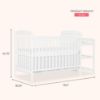 Picture of Dream On Me Anna 3-in-1 Convertible Full-Size Baby Crib & Changer with Storage in White, GreenGuard Gold & JPMA, Pinewood, Converts to Day & Toddler Bed, 3 Mattress Heights, 1 Changing Pad