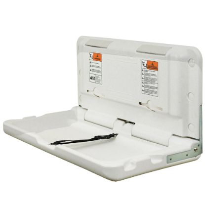 Picture of ECR4Kids Horizontal Wall-Mounted Changing Station, Baby Changer, White Granite