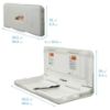 Picture of ECR4Kids Horizontal Wall-Mounted Changing Station, Baby Changer, White Granite