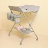 Picture of KARAOK Baby Changing Table with Wheels, Portable Diaper Changing Station with 4-Level Height Adjustment & Storage Rack for Newborn, Infant(Light Grey)