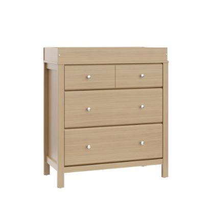 Picture of Storkcraft Horizon 3 Drawer Chest with Removable Changing Topper (Driftwood) - GREENGUARD Gold Certified Nursery Dresser, Kids Storage Chest with Organizer, Durable and Stylish 3-Drawer Design
