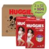 Picture of Huggies Size 6 Baby Diapers, Little Movers HuggFit 360 Baby Diapers with 360 Waistband, Size 6 (35+ lbs), 104 Count (2 Packs of 52), Packaging May Vary