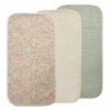 Picture of mushie Water Repellent Changing Pad Liners | Made with Organic Cotton | Set of 3 (Pastel Blooms Combo)
