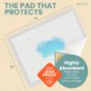 Picture of Organic Cotton Disposable Changing Pad Liners | Large 18x24 Hypoallergenic Ultra Absorbent & Waterproof Super Soft, Quilted Underpads for Baby Diaper Table & Travel, Leak Proof & Mess Free [50-Pack]