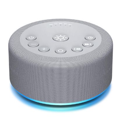 Picture of Sound Machine Night Light White Noise Brown Noise Machine 30 Non Looping Sounds 12 Lights 5 Timers 36 Adjustable Volume Memory Function Sleep Sounds Machine for Baby Kids Adult & Home Office Travel