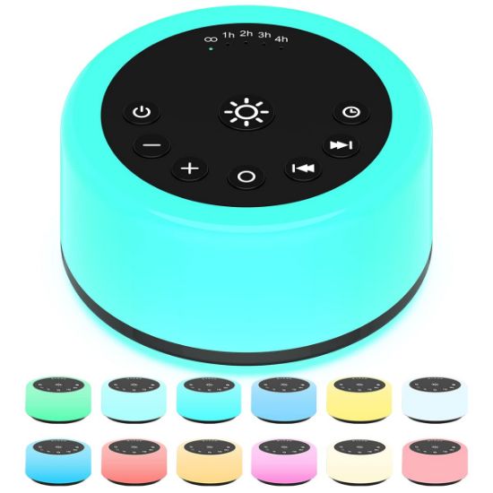 Picture of Soother Sleep Sound Machine Night Light White Noise Machine with 30 Soothing Sounds & 12 Color Night Lights for Baby Kids Adults Brown Noise Machine with Timer & Continuous Play for Home Travel Office