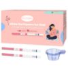 Picture of ACCUBIO Pregnancy Test Strips with Urine Cups, hCG Detection Home Pregnancy Tests, Sensitive & Over 99% Accurate, 20 Count Individually Wrapped, Rapid hCG Test Strips, 5mm Wider 25mIU/mL
