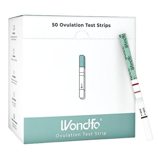 Picture of Wondfo Ovulation Test Strips - Women Fertility Tracking and Pregnancy Planning with Cycle-Detecting LH Surge - Highly Sensitive and Fast Result at Home Kit (50 Count)