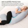 Picture of Momcozy Pregnancy Pillows for Side Sleeping, J Shaped Maternity Body Pillow for Pregnancy, Soft Pregnancy Pillow with Jersey Cover for Head Neck Belly Support, Grey