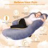 Picture of Chilling Home Pregnancy Pillow, U Shaped Full Body Maternity Pillow 58 inch, Pregnant Women Must Haves Pregnancy Pillows for Sleeping with Removable Cover