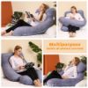 Picture of Chilling Home Pregnancy Pillow, U Shaped Full Body Maternity Pillow 58 inch, Pregnant Women Must Haves Pregnancy Pillows for Sleeping with Removable Cover