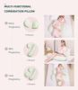 Picture of Oternal Pregnancy Pillow for Pregnant Women, Soft Pregnancy Body Pillow, Support for Back, Belly, HIPS, Legs, Maternity Pillow with Detachable and Adjustable Pillow Cover