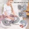 Picture of Chilling Home Pregnancy Pillow, Maternity Pillow for Pregnant Women, Pregnancy Pillows for Sleeping Portable, Pregnancy Wedge Pillow, Body Pillow Support for Back, Belly, Waist, Grey