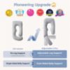Picture of Momcozy Pregnancy Pillow with Cooling Cover, Dreamlign U Pro Maternity Pillow with Adjustable Leg Pillow - Support for Back, HIPS, Belly, Legs for Pregnant Women, 50-72 Inch Full Body Pillow, Grey