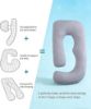 Picture of ZZZhen Pregnancy Pillow for Sleeping, G Shaped Maternity Pillow - 56 Inch with Grey Microfiber Removable Cover, Multi- Use and Support Back, Hips, Legs, Belly for Pregnant Women Sleeping