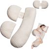 Picture of YZCCtixi Pregnancy Pillow - Full Body Maternity Support for Back & HIPS, Soft Sleeping Pillow with Removable Cover, Comfort for Side Sleepers and Pregnancy