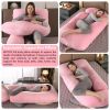 Picture of BATTOP Pregnancy Pillows for Sleeping- U Shaped Full Body Maternity Pillow, Pregnancy Pillow for Side Sleepers with Removable Cover, Supports Back, Hips, Belly & Legs (Pale Pink)